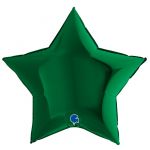 Шар звезда Зеленый G09"/23см Темный (Италия) 09211DGr