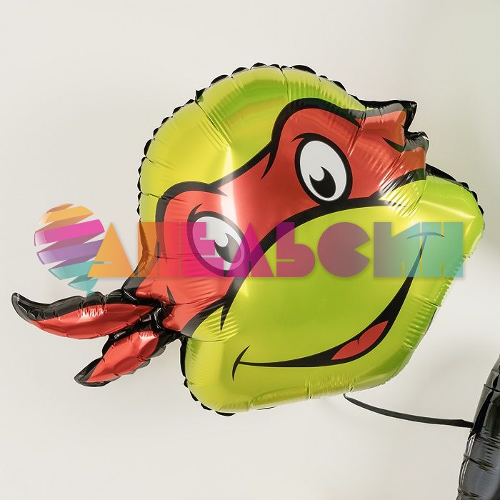Шар голова Черепашка красная маска FL23"/58см (Китай) 23925