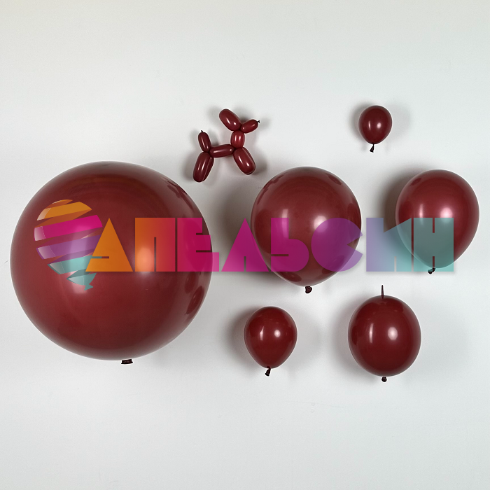 Шар пастель Красный S18"/46см (018) Merlot Мерло 25шт/уп (Колумбия) пастель 152837