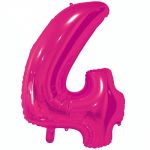Шар цифра Розовый Е26"/66см фуксия 4 Fuchsia (Китай) 1207-3691