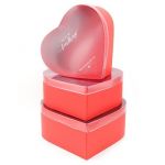 Коробка Красный с прозрачной крышкой 25,2x23x10см сердце Ч52028-2