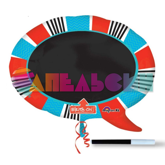 Шар фигура B-PAD Мелованная Тег овальный с маркером A28"/71см (США) 32325 1207-2193