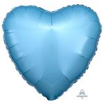 Шар сердце Голубой A18"/46см Blue (США) пастель 1204-0038