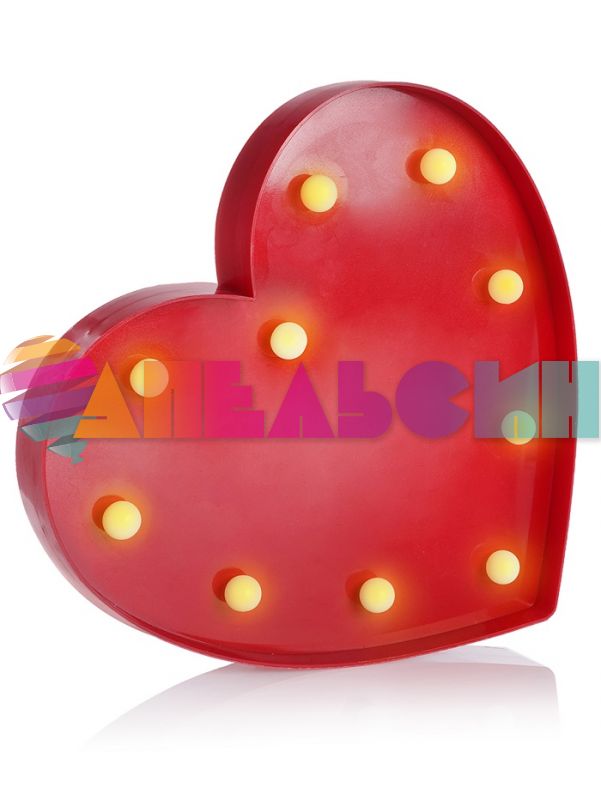 Светильник Сердце 23,5х23,5х3,5см 512160