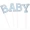 Топпер BABY голубой 12х18см 4шт/уп стразы и бусины 9270942