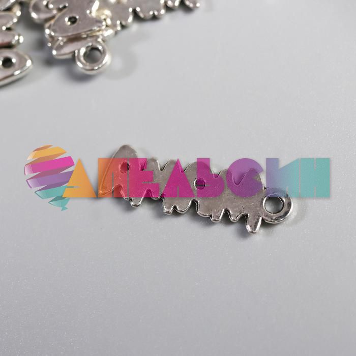Декор Мама серебро 0,7х2,1см 20шт/уп металл 3776601