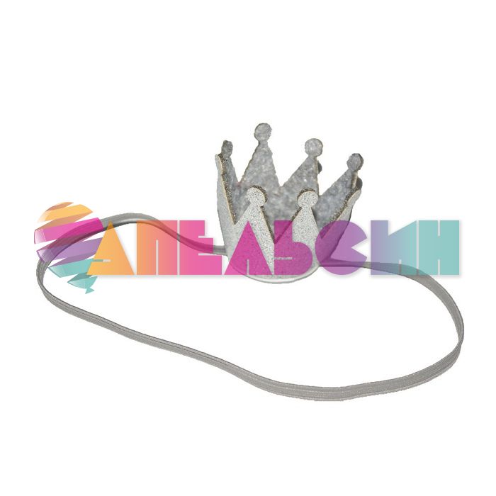 Корона Серебро 3,5х4,5см на резинке 6230931