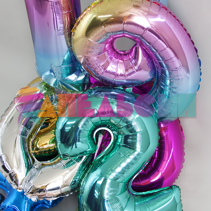 Шар цифра Бирюза F32"/82см Тиффани 2 (Испания) 901812TU-СТОК