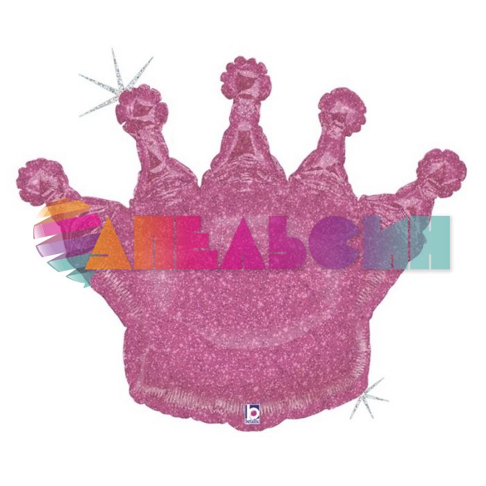 Шар фигура Корона розовый B36"/91см (США) 35685GH 1207-3233