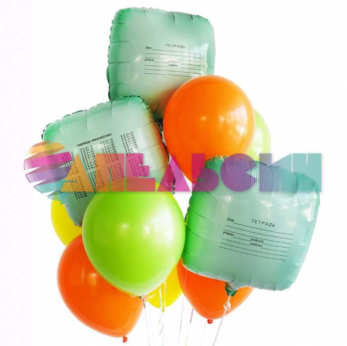 Шар фольга Школьная тетрадь Е18"/46см (Китай) 1202-3792