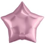 Шар звезда Розовый AG09"/23см (Россия) с клапаном 750025-1