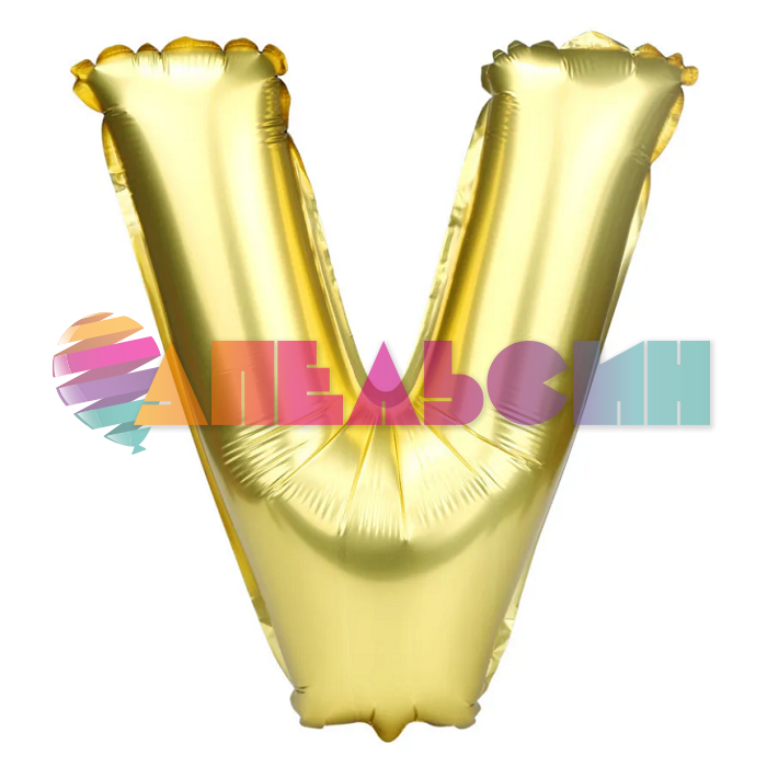 Шар буква FL40"/102см Золото Л/V (Китай) 1300926-РАСПРОДАЖА