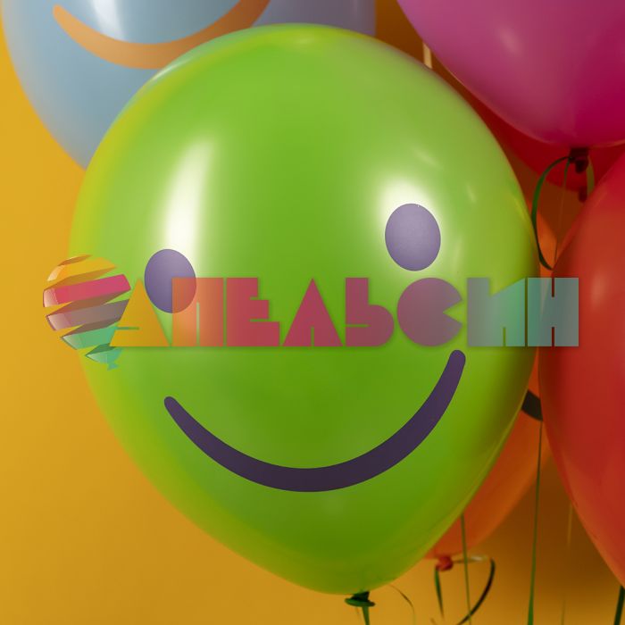 Шар латекс Смайлы ассорти 12"/30см 25шт/уп (Китай) 512-046