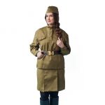 Костюм Солдаточка 4в1 (гимнастерка, пилотка, юбка, ремень) р/р 44-46 2409 2624573-ПРОКАТ