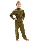 Костюм Военный 4в1 (гимнастерка, брюки, ремень, пилотка) 140-150см 2269 2086308-ПРОКАТ