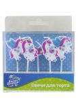 Свеча для торта Единороги сказочные 5шт/уп 629228