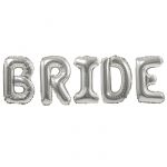 Надпись из шаров BRIDE серебро FL16"/41см (Китай) 19665