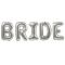 Надпись из шаров BRIDE серебро FL16"/41см (Китай) 19665