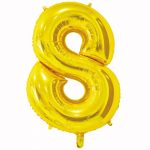 Шар цифра Золото Е26"/66см 8 Gold (Китай) 1207-3675