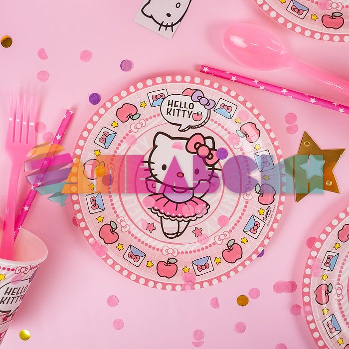 Тарелка Хеллоу Китти Hello Kitty 18см 6шт/уп картон 312871