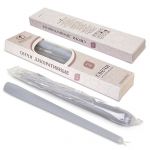 Свеча Серый 25см 2шт/уп античная 001149