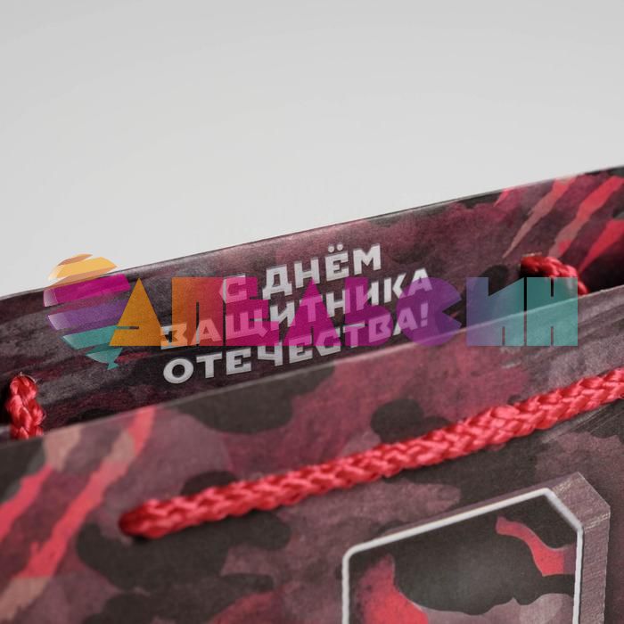 Пакет 23 февраля For real man 23х18х8см 5187810