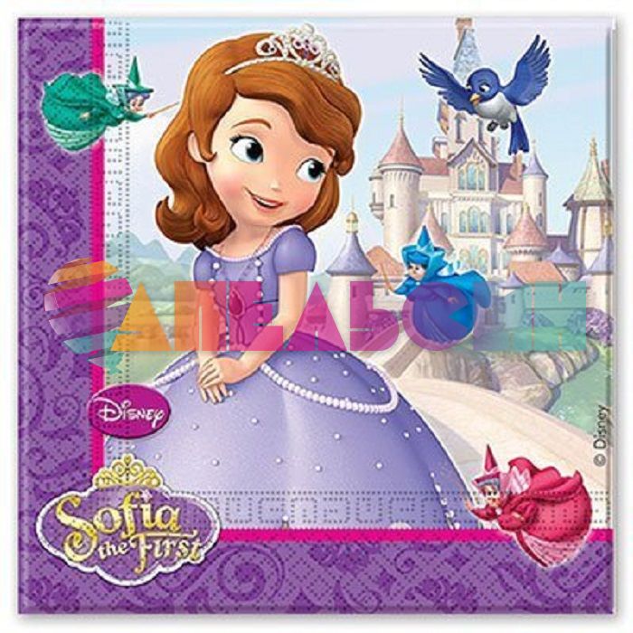 Салфетка Принцесса София 33см 20шт/уп 1502-1459
