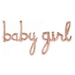 Надпись из шаров Baby Girl розовое золото FL16"/41см (Китай) 19596