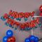 Надпись из шаров HAPPY BIRTHDAY Героическая тема FL16"/41см (Китай) 26675