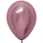 Шар хром Розовый S12"/30см (909) Reflex Pink 12шт/уп (Колумбия) 169590