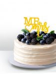 Топпер MR&MRS с сердцем золото 11х17см пластик 7003934