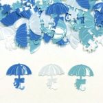 Конфетти Голубой МИКС зонтики 14гр пластик BS00119-BL
