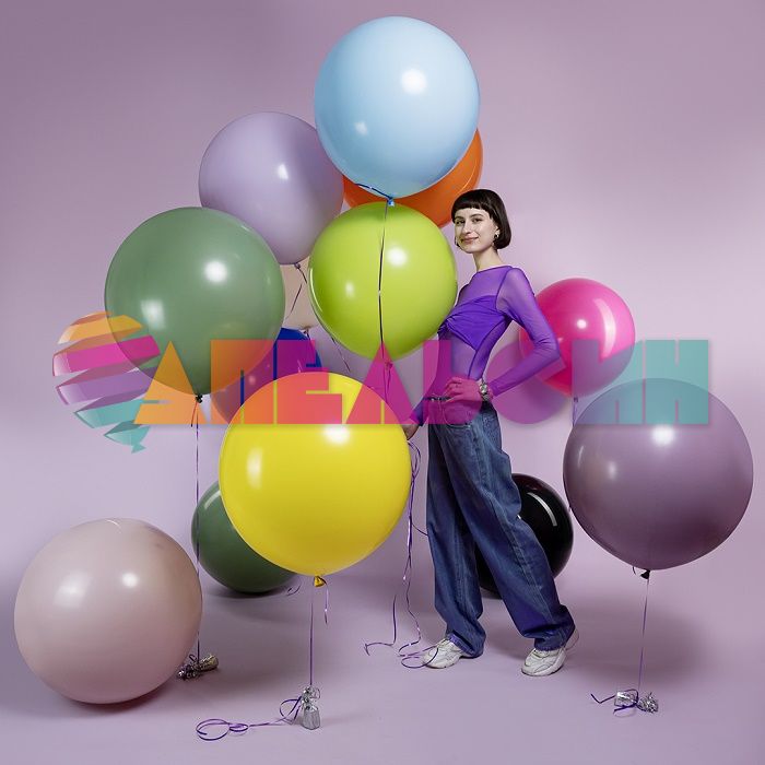 Шар пастель Сиреневый 512/24"/61см (270) Lavender светлый 3шт/уп (Китай) макарунс 512-24H19