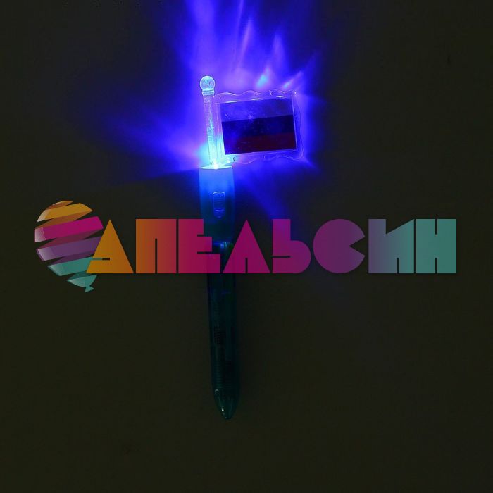 Ручка Флаг Россия 4цв световая 1472523