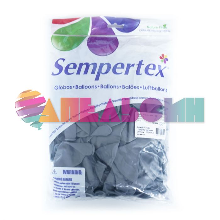 Шар пастель Серый S12"/30см (081) Grey 100шт/уп (Колумбия) 112081
