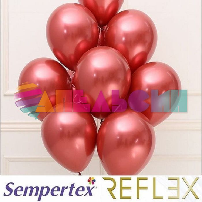 Шар хром Красный S12"/30см (915) Reflex Red 12шт/уп (Колумбия) 172286
