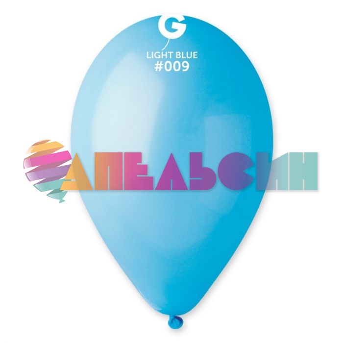 Шар пастель Голубой И14"/36см (009) Light Blue 50шт/уп (Италия) 1102-0347