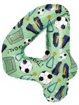 Шар цифра Футбол FL34"/86см GOAL 4 (Китай) 27744