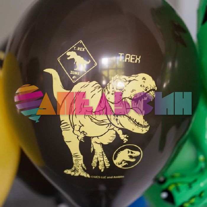 Шар латекс Парк Юрского периода 12"/30см 5шт/уп (Мексика) 302343