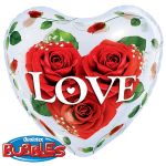 Шар сердце Розы LOVE Q22"/56см (США) баблс 1202-1877