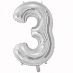 Шар цифра Серебро Е26"/66см 3 Silver (Китай) 1207-3660