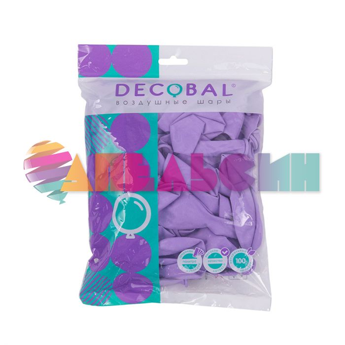Шар пастель Сиреневый DL12"/30см (250) Floral 50шт/уп (Вьетнам) макарунс 312250-50