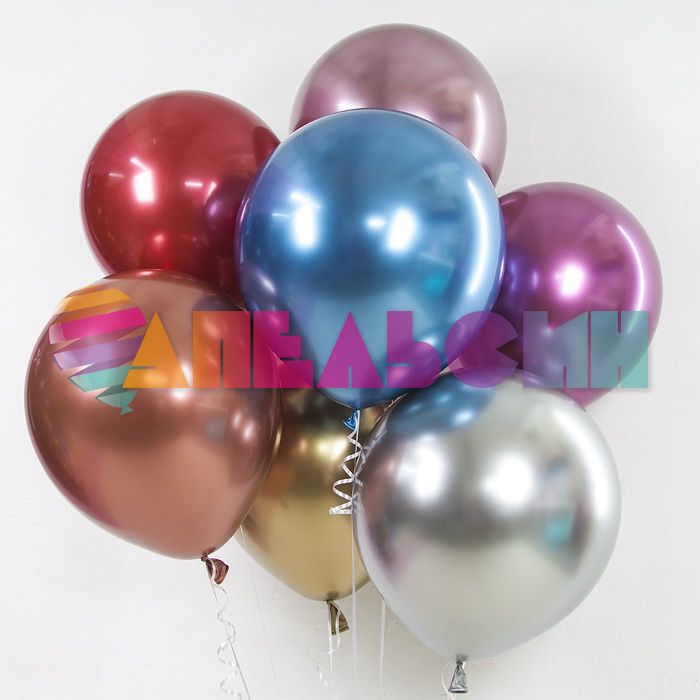Шар хром Розовый S18"/46см (912) Reflex Fuchsia Фуксия 6шт/уп (Колумбия) 179551