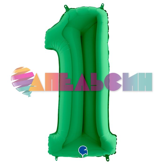 Шар цифра Зеленый G40"/102см 1 (Италия) 031Gr