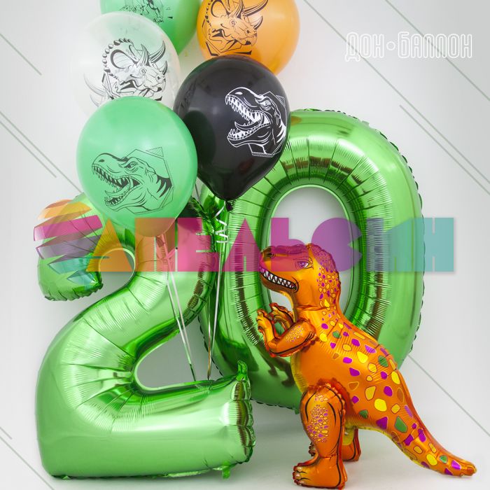 Шар цифра Зеленый G40"/102см 0 (Италия) 030Gr