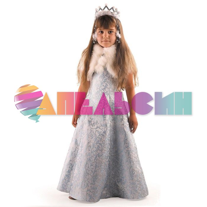 Костюм Снегурочка Жемчужная 2в1 120-130см 176-32-ПРОКАТ