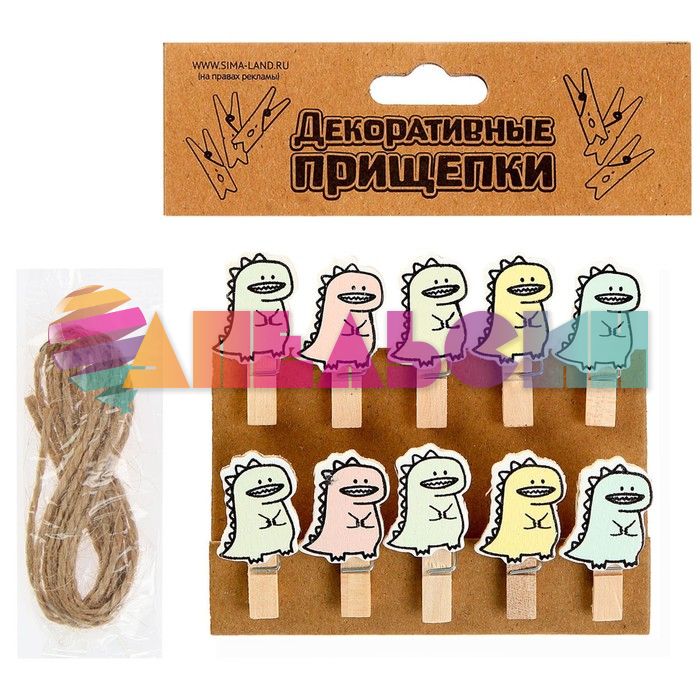 Прищепка Дракоши 10шт/уп 9653169
