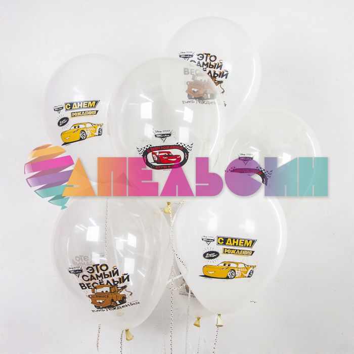 Шар латекс Тачки на белом С ДР 12"/30см 25шт/уп (Турция) 812234
