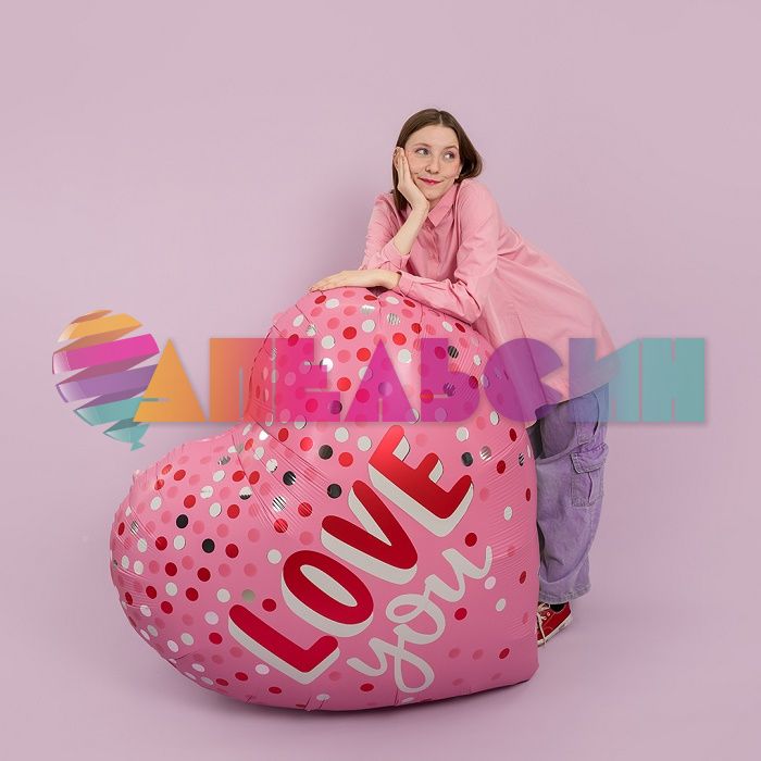 Шар фольга Люблю тебя LOVE you FL63"/160см (Китай) 26079