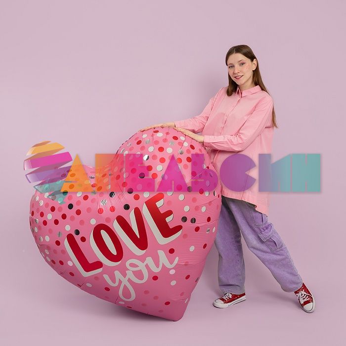 Шар фольга Люблю тебя LOVE you FL63"/160см (Китай) 26079